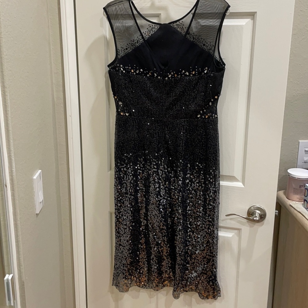 Cocktail evening dresses elegant black sequence